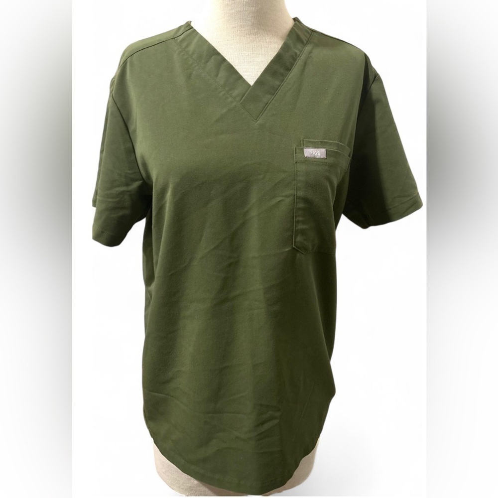 FIGS Catarina Top Men’s Small Forest Green Limited Edition Technical Scrub